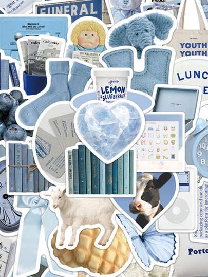 60pcs Viết tháu Hình dán , Không thấm nước Giấy dán Đối với Hành lý , Bút , Đàn ghi ta Quyển sổ , Ván trượt , Điện thoại Đồ trang trí