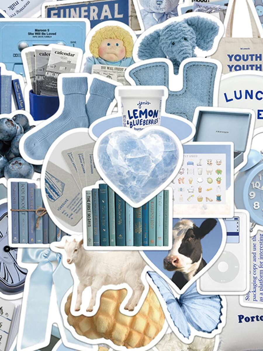 60入組塗鴉貼紙,防水貼花適用於行李,筆,吉他筆記本,滑板,手機裝飾用品 - 彩色 - 查看 1