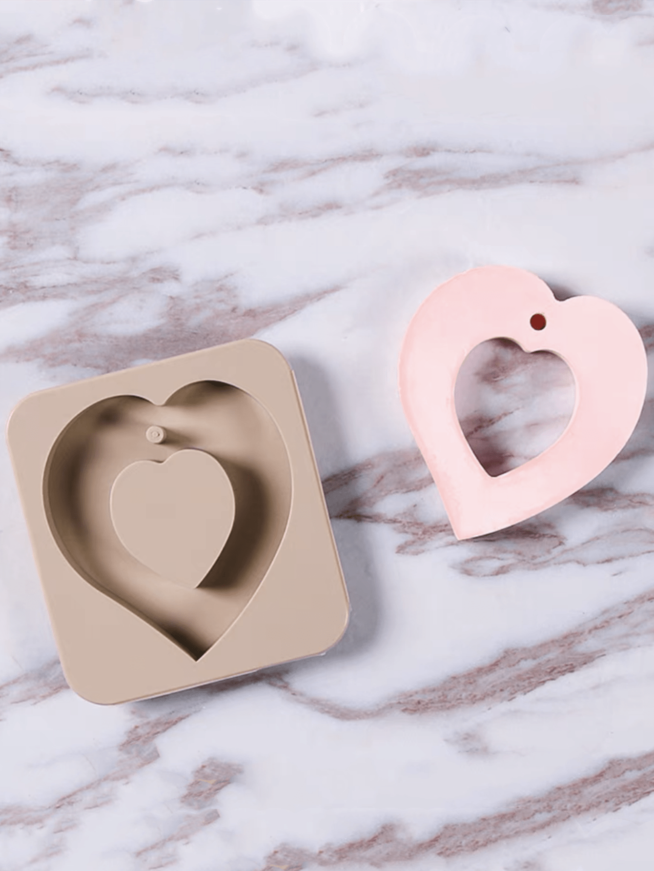 Aromatherapy Tag Mold HandMade Epoxi Resin Heart Round Shape Pendant