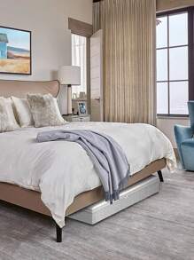 Bolsa de Almacenamiento Organizador Armarios Closet Cobijas Ropa Plegable - Gris Claro - Ver 2