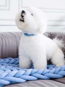 1pc Knitting Blanket Yarn For Diy Knitted Pillow - Blue - View 4