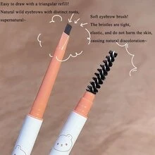 MUGE LEEN Lápiz de cejas triangular - 01 # caqui - Ver 7