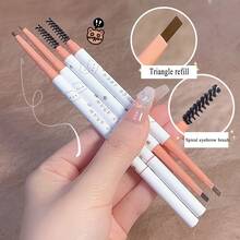 MUGE LEEN Lápiz de cejas triangular - 01 # caqui - Ver 4