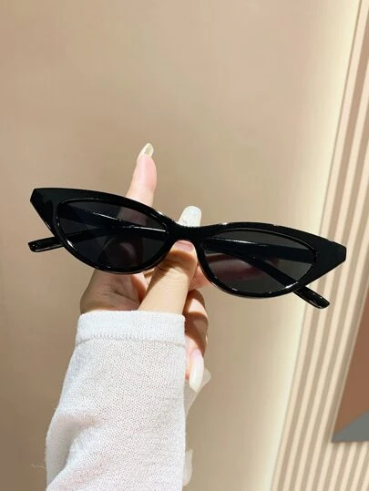 1 Pair Unisex Cat Eye Shaped Fashion Glasses, Fashionable For Street Style, Travel, Beach, Vacation, Sports, Driving, Festivals, Outings, Summer Accessories, Family Trips, Elegant Attire, Vacation Mood, Sports, Parties, Outdoor Activities, Street Fashion, Fishing, Holidays, Vacations For Summer Beach Vacation,Outdoor,Travel