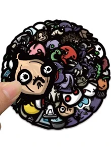 63入組黑暗的遊戲貼紙適用於裝飾手提箱,手機,手提電腦,水瓶子,滑板,萬聖節 - 黑色 - 查看 3