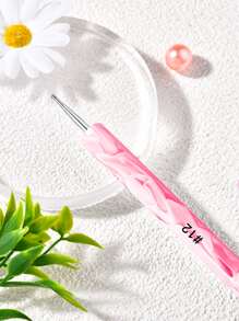 1 chiếc Cọ làm móng tay kiểu Pháp bằng nylon hai đầu màu hồng hoa anh đào cỡ 12/14/16, Món quà tuyệt vời cho Ngày của Mẹ - Màu Hồng baby - Xem 3