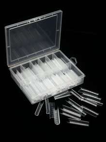 120pcs french nail form poly gel nail extension nail moulds poly gel extension nail tips, nail extensions tools nail art design products manicure tool - Clear - View 1