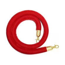 Cuerda Postes Unifilas Gancho Dorado Delimitador Filas 2 Piezas - Rojo - Ver 2