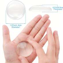 櫥櫃門用透明橡膠緩衝器,透明柔軟矽膠聲音隔板,48mm/1.57in直徑自粘式櫥櫃緩衝器,適用於抽屜、櫥櫃、相框、杯櫥、門、玻璃器皿等家具降噪墊