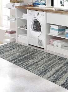 Màu Xám Đậm Trừu Tượng Retro Hiện Đại Hội Trường Cầu Thang Hành Lang Chạy Thảm Dài Thảm Hành Lang Khu Vực Thảm Cao Su Không Trượt Thảm - Xám - Xem 8