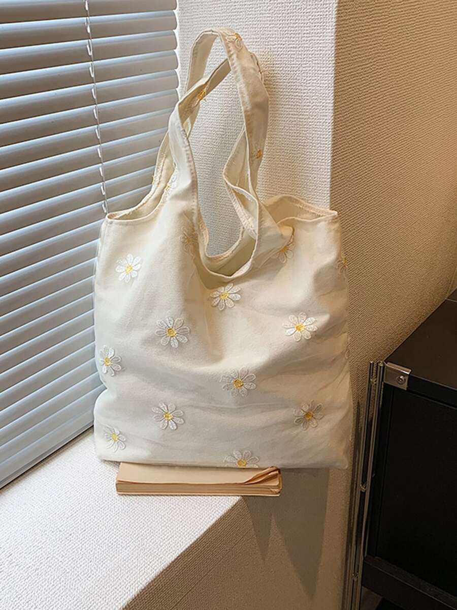 Túi mua sắm in hoa sức chứa lớn dành cho phụ nữ học sinh, sinh viên đại học, tân binh và công nhân cổ trắng. Thích hợp cho các bữa tiệc, vũ hội và đám cưới