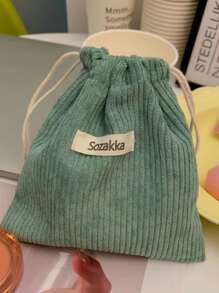 女士實心絨面抽繩式化妝包,可用作手機袋,小型收納袋,旅行組織袋,派對禮品袋,婚禮糖果袋,配件抽繩袋,禮品袋,小禮包,派對袋,糖果袋