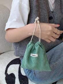 女士實心絨面抽繩式化妝包,可用作手機袋,小型收納袋,旅行組織袋,派對禮品袋,婚禮糖果袋,配件抽繩袋,禮品袋,小禮包,派對袋,糖果袋