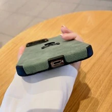 苹果骷髅图案 PU 皮革防摔手机壳 - 綠色 - 查看 4