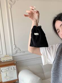 Túi lưu trữ vải nhung dây rút có nhãn dán bảng chữ cái trang trí cho các bữa tiệc Phụ kiện túi kẹo cướiTúi dây rútTúi quà tặngTúi quà tặngTúi đựng tiệcTúi kẹo - màu đen - Xem 7