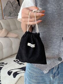 Túi lưu trữ vải nhung dây rút có nhãn dán bảng chữ cái trang trí cho các bữa tiệc Phụ kiện túi kẹo cướiTúi dây rútTúi quà tặngTúi quà tặngTúi đựng tiệcTúi kẹo - màu đen - Xem 6