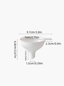 Home Kitchen Funnel Set Canning Funnel Silicone Funnel Food Funnel, Wide Mouth Funnel for Jars Jam Spice Filling Bottles Liquid Oil and Powder - White - View 4
