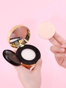 1件15ml/0.5盎司空粉底盒便攜彩妝粉末狀氣墊BB容器BB霜容器支架帶氣墊海綿粉撲和鏡子(空盒) - 彩色 - 查看 4