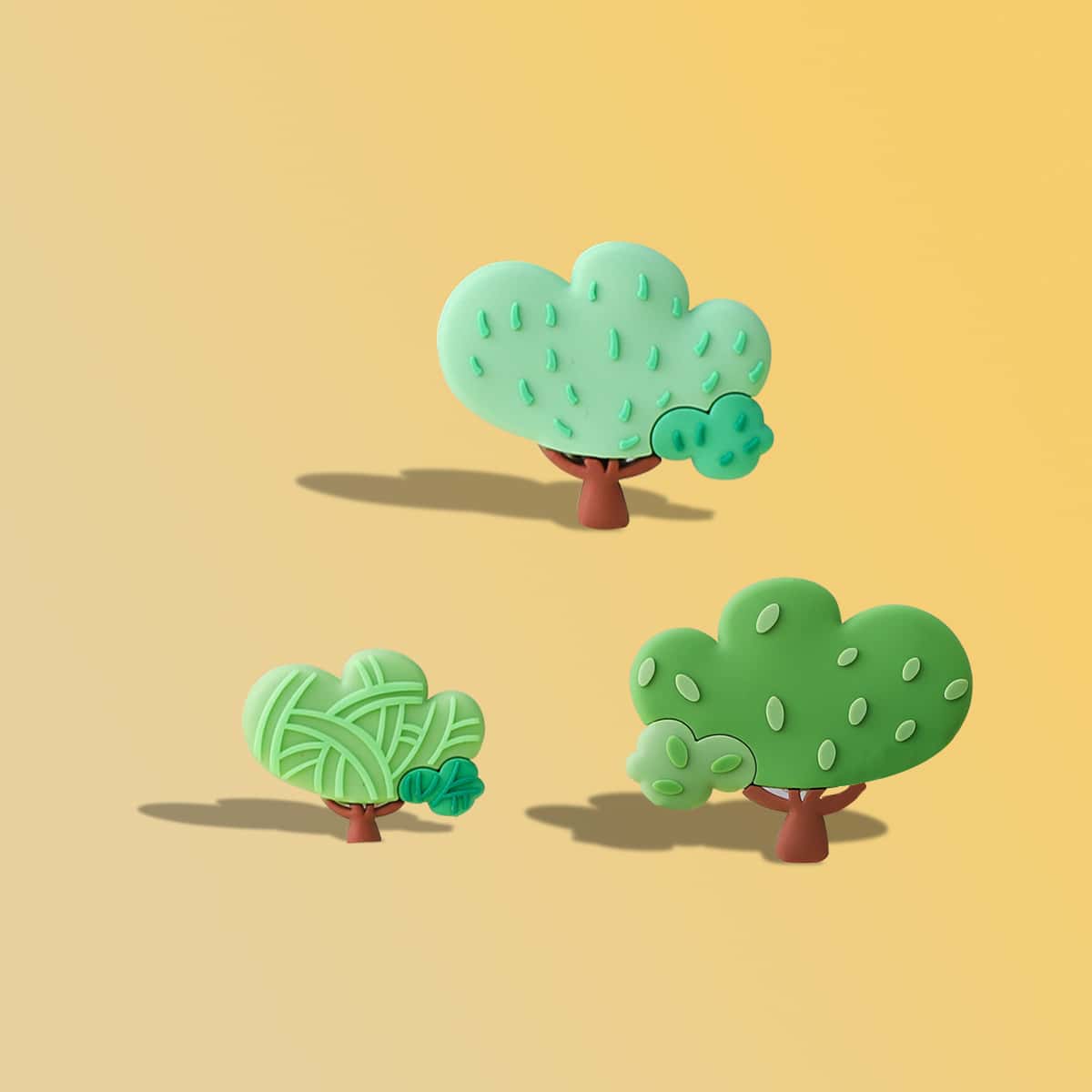 3pcs Cartoon Tree & Jungle Party Theme Cake Toppers For Kids Birthday ...