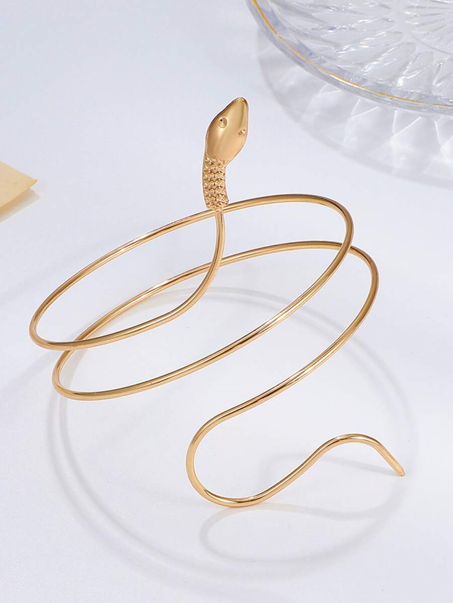 Gebogen Schlange Form Armreif Armband