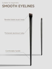 Set de brochas de maquillaje para ojos, 3 piezas portátiles de brochas cosméticas para mujeres, set de brochas, kit de brochas de maquillaje, set completo de maquillaje, set de brochas de maquillaje, kit de maquillaje completo, kit de brochas, set de brochas de maquillaje, set de regalo de maquillaje - Negro - Ver 3