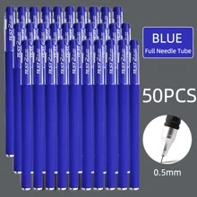 Bộ 50 Bút Gel Đồ Họa Chữ Cái, Bút Bi Bi Gel Đa Năng Đơn Giản Cho Văn Phòng, Học Sinh - Màu xanh lam - Xem 3