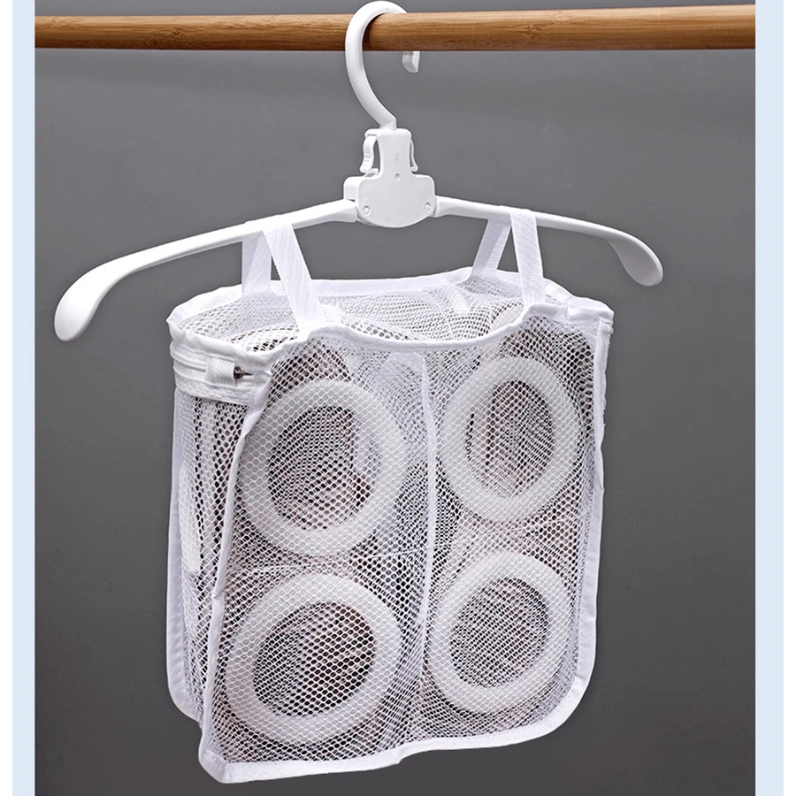 1pc Shoe Washing Bag For Washing Machine, Zipper Mesh Shoe Laundry Bags