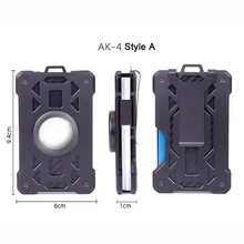 RFID anti robo Monedero & Tarjetero Funda - Gris - Ver 5