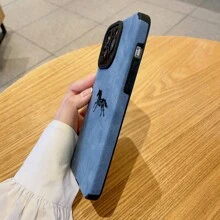 Étui de téléphone antichute avec motif cheval et pomme