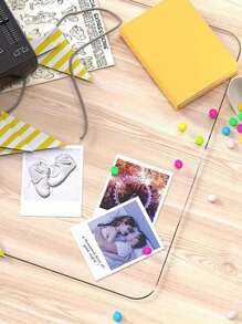 1pc Soft Glass Tablecloth Waterproof Anti-oil Disposable Transparent Table Protector For Coffee Table/desk - Clear - View 4