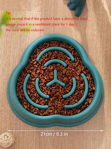 1pc Random Color Clover Shaped Pp Material Slow Feeder Bowl For Medium & Large Size Dog Lover And Dog Mom Loves, Slow Down Eating, Great For Daily Use And Outdoor Activities For Cat Lover And Cat Mom Loves And Dog Lover And Dog Mom Loves - Multicolor - View 3