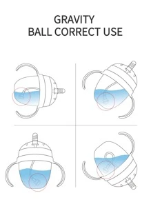 KUNT 1 Miếng 150ML Em bé Silicone Rộng Cái cổ Với Rơm rạ Và Xử lý Đối với Uống rượu Sữa Và Nước , Thích hợp Đối với Sử dụng hàng ngày - màu nâu - Xem 7