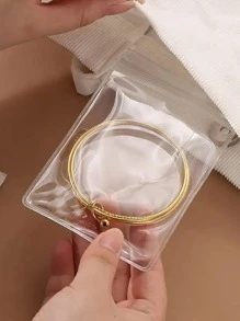 10入組透明珠寶儲物袋,可攜式塑料袋,用於包裝珠寶戒指耳環項鍊珠寶儲物袋 - 無色 - 查看 3