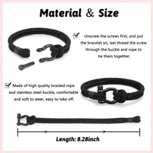 ZZLTAWS Thép không gỉ Khóa từ tính Vòng tay bện Băng tay , Đến Trở lại Đến Qủa tặng - cho cháu trai của tôi - Xem 5