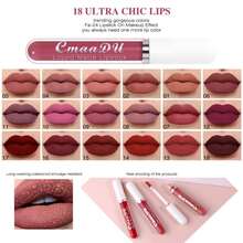 CmaaDu mate impermeable Lápiz labial líquido de larga duración Brillo de labios - 05# - Ver 6