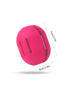 1pc Silicone Makeup Sponge Sponge Travel Case, Portable Powder Puff Storage Box With Dustproof Lid - Pink - View 6