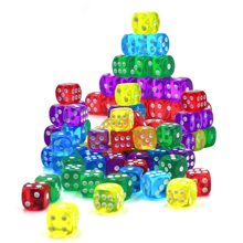 50 个/套 14 毫米骰子，适合万圣节/圣诞节/感恩节的成人派对游戏 - 彩色 - 查看 4