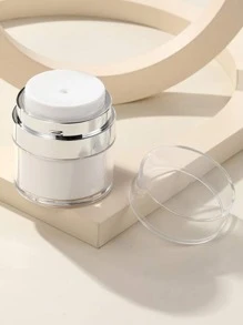 1pc Empty Cosmetic Airless Pump Jar Container, Refillable Container For Creams, Gels & Lotions - Leak Proof Portable Travel Size Container - White - View 6