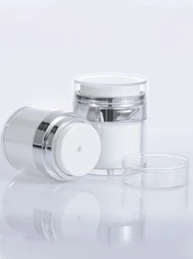 1pc Empty Cosmetic Airless Pump Jar Container, Refillable Container For Creams, Gels & Lotions - Leak Proof Portable Travel Size Container - White - View 9