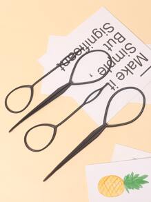 Topsy Tail Hair Braided Ponytail Maker, Hair Tail Tools, French Braid Tool Loop For Hair Styling - Black - View 4