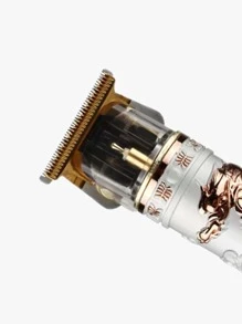 Mejora tu juego de corte de pelo: cortapelos y recortadora de pelo inalámbricos USB profesional, afeitadora recargable para hombres con cuchilla en T - Blanco - Ver 5