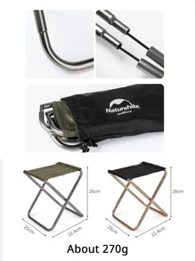 Naturehike Ngoài Trời Di Động Hợp Kim Nhôm 7075 Ghế Xếp Cắm Trại Câu Cá Ghế Cắm Trại Thứ - xanh quân đội - Xem 6