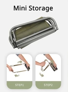 Naturehike Ngoài Trời Di Động Hợp Kim Nhôm 7075 Ghế Xếp Cắm Trại Câu Cá Ghế Cắm Trại Thứ - xanh quân đội - Xem 5