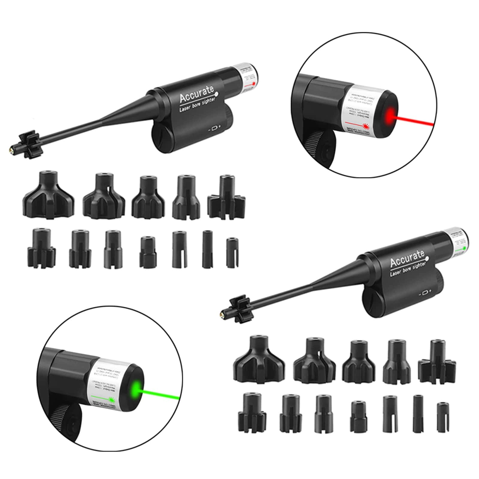 17712GA MultiCaliber Red & Green Laser Bore Sighter Collimator Kit SHEIN USA