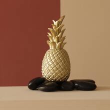 1pc Modern Ins Style Creative Pineapple Shaped Resin Ornament For Living Room And Bedroom Desk Decoration - Vàng - Xem 3