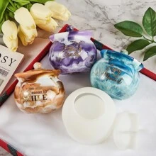 Jar Resin Mold, Lidded Jar Silicone Mold, Epoxy Resin Casting Mold, Storage Container Jar Mold, Jewelry Display Mold - White - View 2