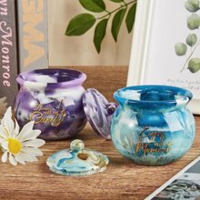 Jar Resin Mold, Lidded Jar Silicone Mold, Epoxy Resin Casting Mold, Storage Container Jar Mold, Jewelry Display Mold - White - View 3