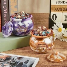 Jar Resin Mold, Lidded Jar Silicone Mold, Epoxy Resin Casting Mold, Storage Container Jar Mold, Jewelry Display Mold - White - View 4