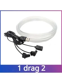 1 bộ 4m RGB Ánh sáng Led Ô tô/xe hơi Ánh sáng môi trường xung quanh - Nhiều màu - Xem 3