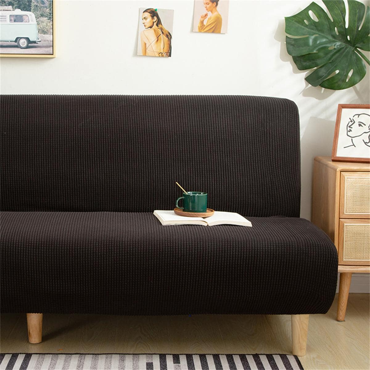 Corngrain Fabric Sofa Bed Cover Sofa Slipcover SHEIN